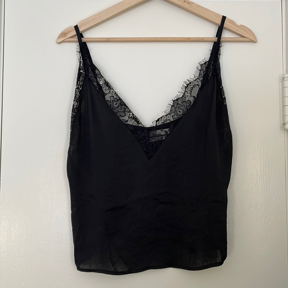 Silk lace cami top